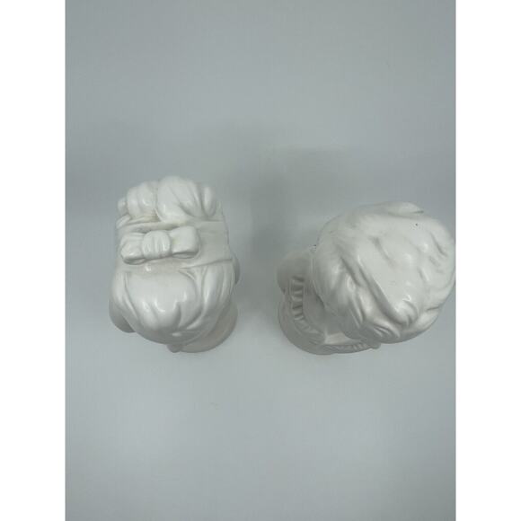 National Potteries Co Pair Statues Girl Boy Bust Japan Set of 2 Napco - Picture 7 of 12